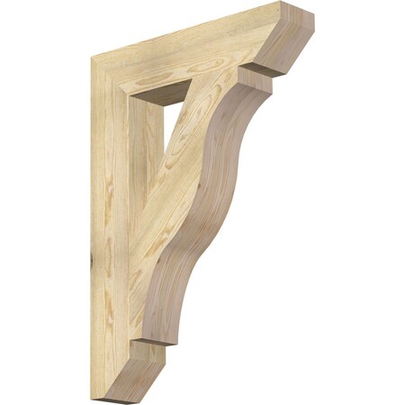 Ekena Millwork Funston Slat Rough Sawn Bracket, Douglas Fir, 6"W x 28"D x 40"H BKT06X28X40FST06RDF